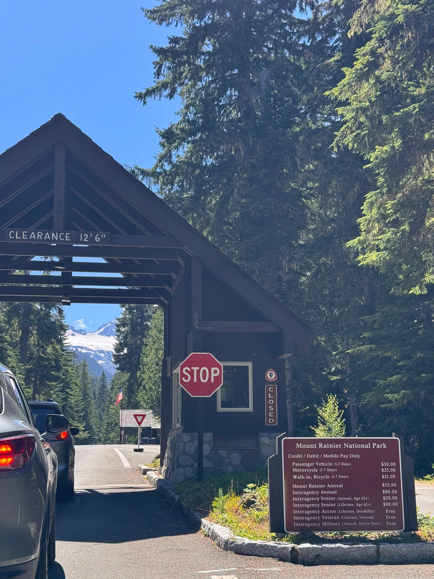 Entering Mt. Rainier NP through the White River entrance