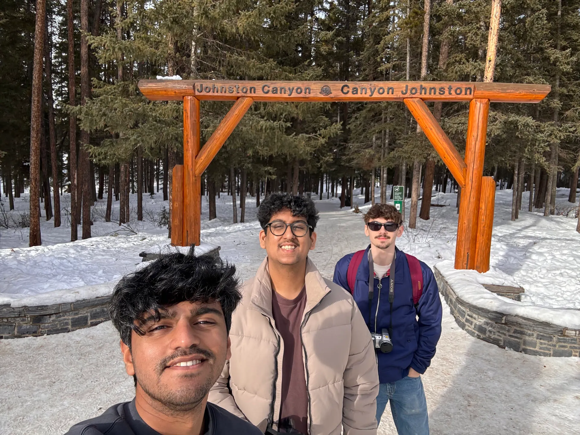 Us at the trailhead! I was overdue for a haircut.