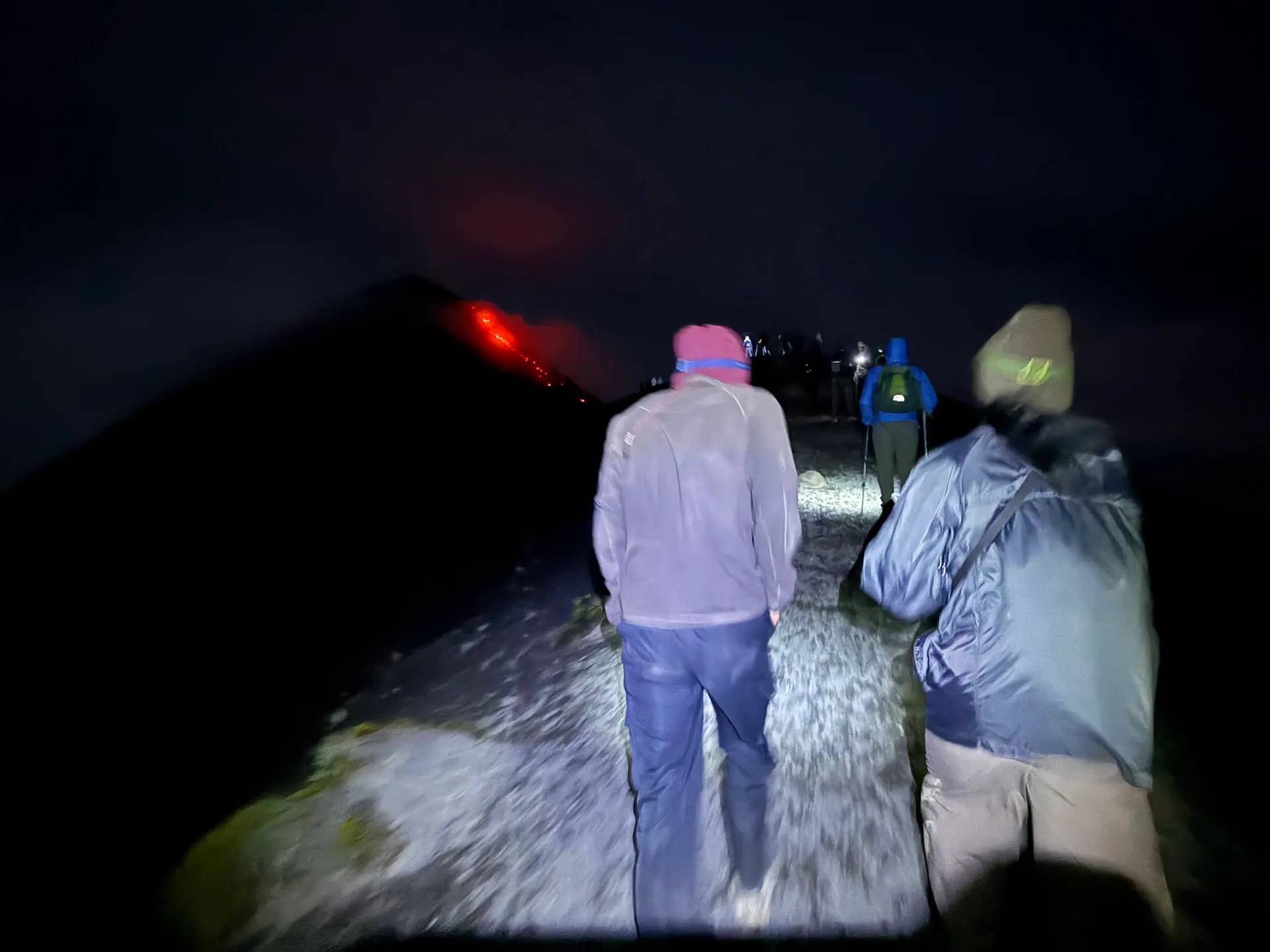 The moment we saw our first eruption and started heading towards it